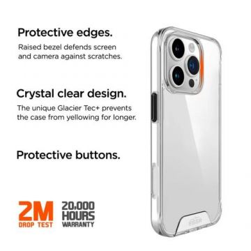 Husa Glacier Case Eiger pentru iPhone 16 Pro, Transparent