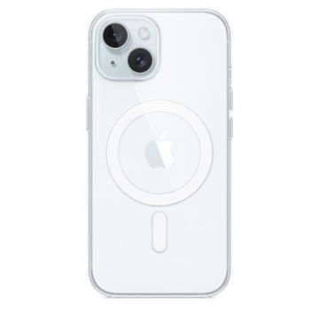 Husa Protectie Spate Apple MXRK3ZM/A pentru iPhone 15, Clear Case cu MagSafe (Transparent)