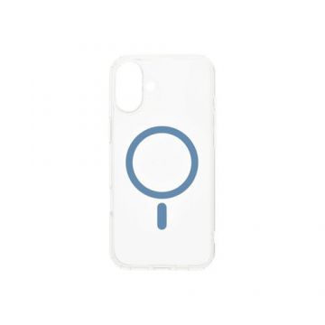 Husa Protectie Spate Dviced DV511009, Magsafe, pentru iPhone 16 (Albastru/Transparent)