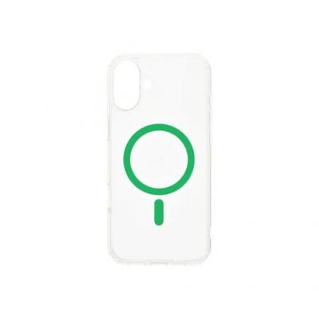 Husa Protectie Spate Dviced DV511010, Magsafe, pentru iPhone 16 (Verde/Transparent)