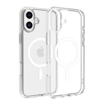 Husa Protectie Spate Dviced DV511019, Magsafe, pentru iPhone 16 Plus (Alb/Transparent)