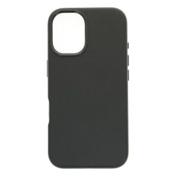 Husa Protectie Spate Dviced DV512001, Piele, Magsafe, pentru iPhone 16 (Negru)