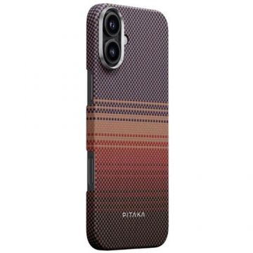 Husa Tactile Woven Aramida Magsafe Pitaka pentru iPhone 16, Multicolor