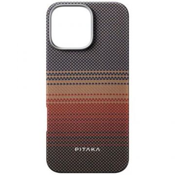 Husa Tactile Woven Aramida Magsafe Pitaka pentru iPhone 16 Pro Max, Multicolor