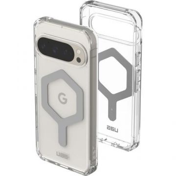 Husa UAG Plyo Series Google Pixel 9 Pro, Transparent/Argintiu