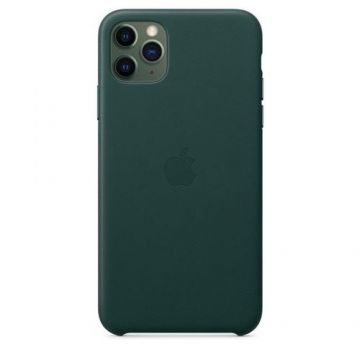 Protectie Spate Apple MX0C2ZM/A pentru Apple iPhone 11 Pro Max, Piele naturala (Verde)