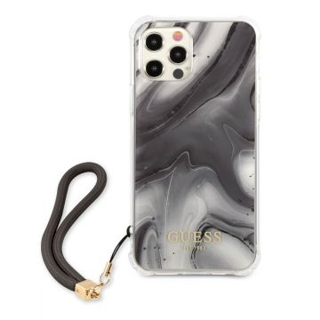 Resigilat - Husa telefon Guess, TPU Marble Case pentru Apple iPhone 12/12 Pro, Gri