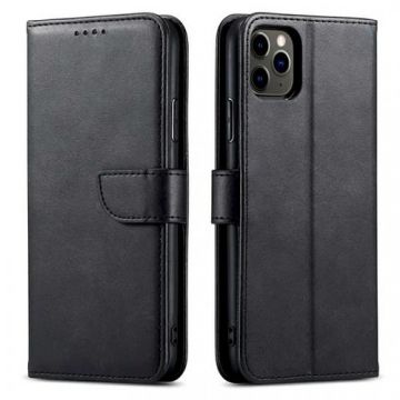 Husa pentru Oppo A60, OEM, Marva Wallet, Neagra