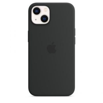 Husa Protectie Spate Apple MC4A4ZM/A pentru iPhone 13, Silicone Case, MagSafe (Negru)