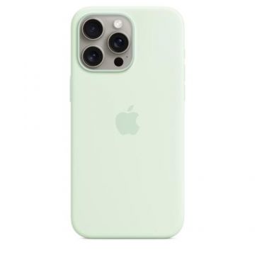 Husa Protectie Spate Apple MWNQ3ZM/A pentru iPhone 15 Pro Max, Silicone Case, MagSafe (Verde)