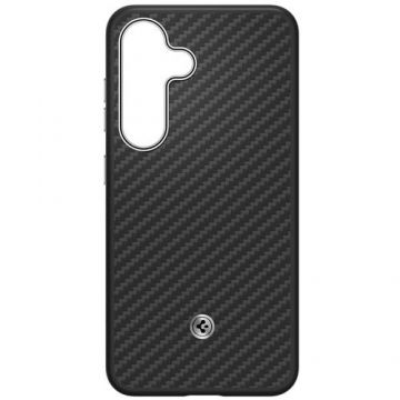 Husa Protectie Spate Samsung Aramid GP-FPS931PGABW, pentru Galaxy S25 (S931) (Negru/Argintiu)