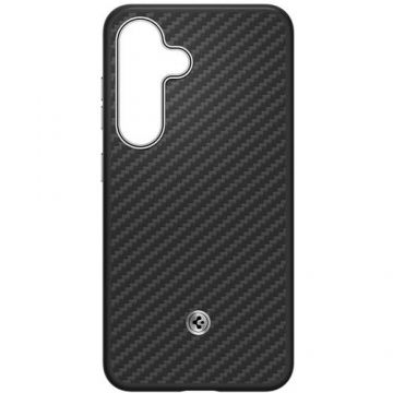 Husa Protectie Spate Samsung Aramid GP-FPS936PGABW, pentru Galaxy S25+ (S936) (Negru/Argintiu)