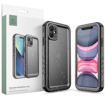 Protectie Spate TECH-PROTECT Shellbox pentru iPhone 11, IP68, Negru