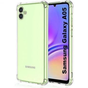 techsuit Husa pentru Samsung Galaxy A05 din silicon slim, anti soc, Skyddar Shock - Transparenta